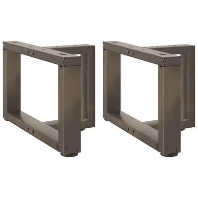 vidaXL Nohy konferenčného stolíka v tvare T, 2 ks, čierne, 50x25x(30-31) cm, oceľové