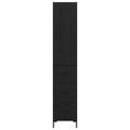 vidaXL Highboard Čierny dub 34,5 x 34 x 180 cm Kompozitné drevo