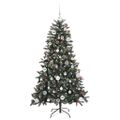 vidaXL Umelý vianočný stromček Zelená 150 cm PVC, plast a oceľ