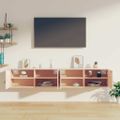 vidaXL Nástenné skrinky 2 ks 80x30x30 cm masívna borovica