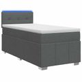 vidaXL Posteľ boxspring s matracom Tmavosivá 80 x 200 cm Látka