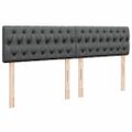 vidaXL Boxspring posteľ s matracom tmavosivá 200x200 cm látka