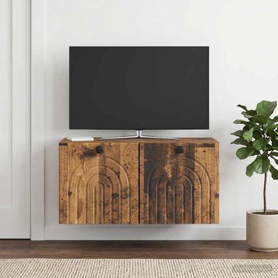 vidaXL Nástenná TV skrinka Nástenný Staré drevo 59,5 x 31 x 30 cm