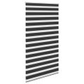 vidaXL Zebrová roleta 120,9x230 cm, šírka látky 116,7 cm, čierna