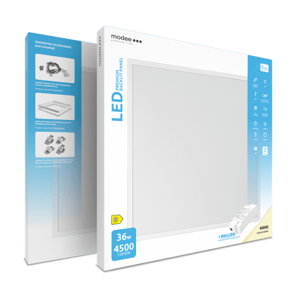 Modee Premium Line LED Panel (backlight) 595x595x34mm 36W neutrálna biela (MPL-BP5954000K36W125)