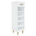 vidaXL Botník biely 30x35x105 cm spracované drevo