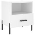 vidaXL Nočné stolíky 2 ks biele 40x35x47,5 cm kompozitné drevo