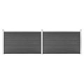 vidaXL Sada plotových panelov WPC 353x105 cm čierna