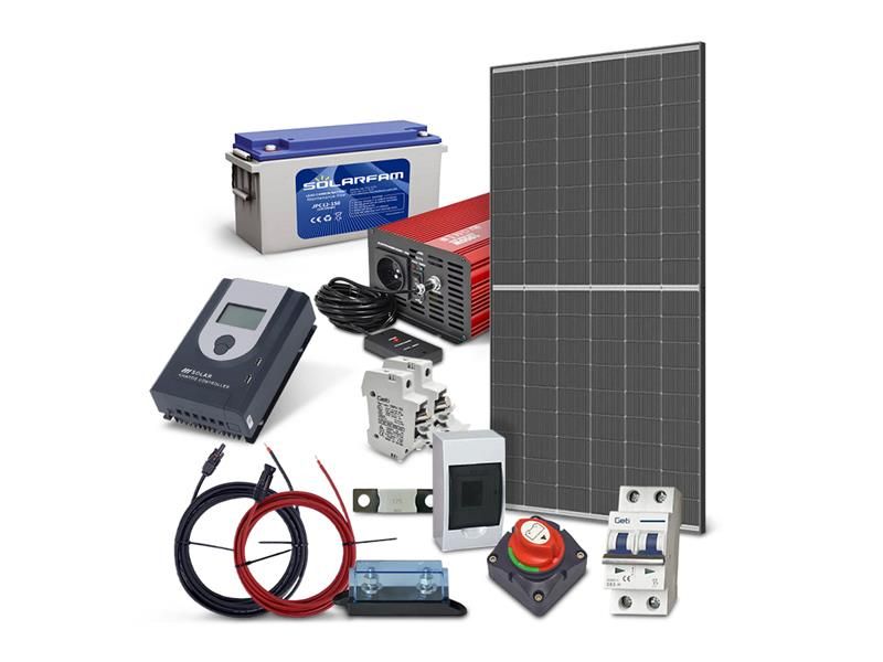 Solárny ostrovný set TRINA 455Wp, olovená batéria 150Ah, striedač 230VAC 1000W