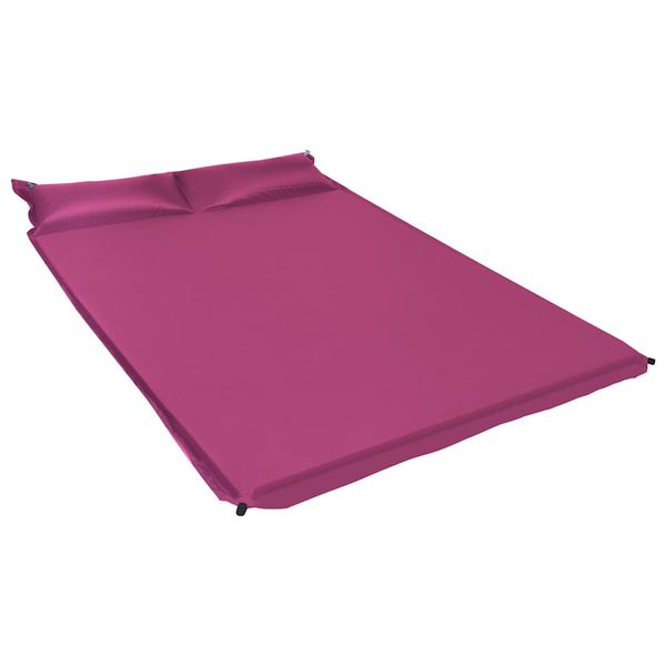 vidaXL Nafukovací matrac s vankúšom ružový 130x190 cm