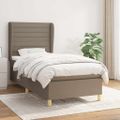 vidaXL Boxspring posteľ s matracom sivohnedý 100x200 cm látka