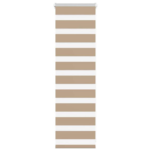 vidaXL Zebrová roleta pieskovo hnedá 50x100 cm šírka látky 45,9 cm polyester
