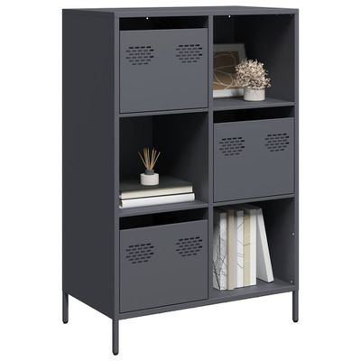 vidaXL Vysoká skrinka antracit 68x39x103,5 cm oceľ