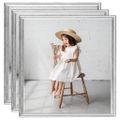 vidaXL Fotorámiky na stôl, koláž 3 ks, strieborné 30x30 cm, MDF