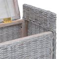vidaXL Úložná lavička Biely umývať 110 x 40 x 50 cm Ratan