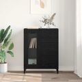 vidaXL Servírovacia skriňa so zásuvkou Čierny dub 69,5 x 34 x 90 cm