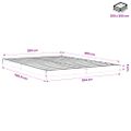 vidaXL Posteľný rám biely 200x200 cm masívna borovica