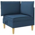 vidaXL Modulárny pohovkový set s úložným priestorom 6 ks Modrá Látka