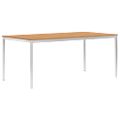 vidaXL Záhradný jedálenský stôl 180x90x75 cm teakový masív a nehrdzavejúca oceľ