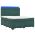 vidaXL Posteľ boxspring s matracom Tmavozelená 180 x 200 cm Zamat