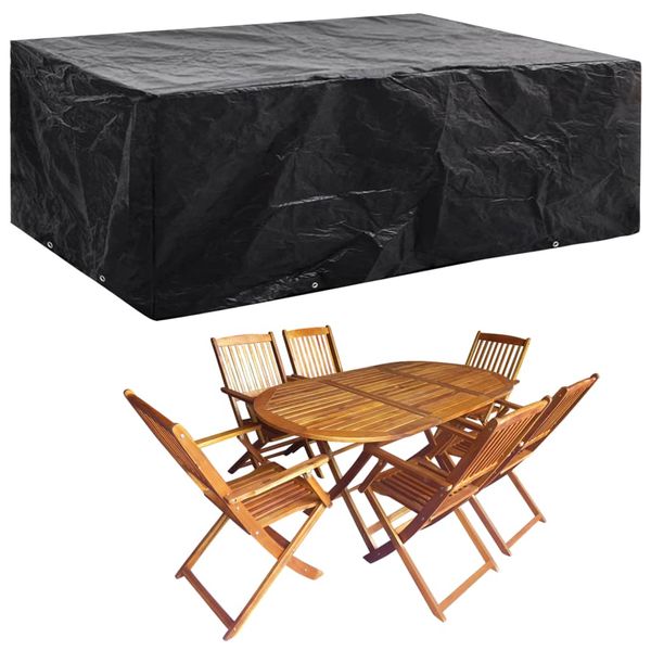 vidaXL Obal na záhradný nábytok s 8 očkami 242x162x100 cm