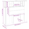 vidaXL Skrinka na čelo postele staré drevo 120x19x104,5 cm komp. drevo