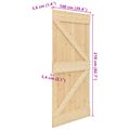 vidaXL Dvere NARVIK 100 x 210 cm Masívne borovicové drevo (neupravené)