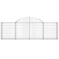 vidaXL Oblúkový gabionový kôš 6 ks 200x30x60/80 cm pozinkované železo