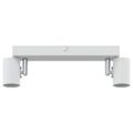 vidaXL Stropné bodové svetlo so bodmi Biela 26 x 6,5 x 11,5 cm Kov