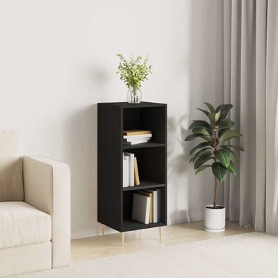 vidaXL Komoda čierna 34,5x32,5x90 cm kompozitné drevo