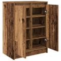 vidaXL Botník staré drevo 57x34x76 cm kompozitné drevo