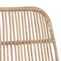 vidaXL Barová stolička 2 ks Prírodná 44 x 54 x 96 cm Ratan a oceľ