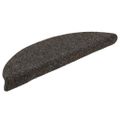 vidaXL Schodové rohože, samolepiace, 15 ks, 56x17x3 cm, antracitové, polkruhové