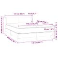 vidaXL Posteľný rám boxsping s matracom tmavomodrý 140x190 cm zamat