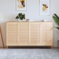 vidaXL Lamelové dvierka na skrinku 4 ks 99,3x49,4 cm, borovicový masív