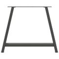 vidaXL Nohy k jedálenskému stolu v tvare A, 2 ks, antracitové, 100 x (72-73) cm, oceľ