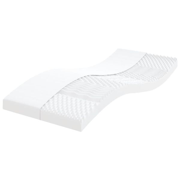 vidaXL Penový matrac biely 90x190 cm 7 zón tvrdosť 20 ILD