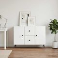 vidaXL Servírovacia skriňa Biela 89 x 34,5 x 60 cm Kompozitné drevo