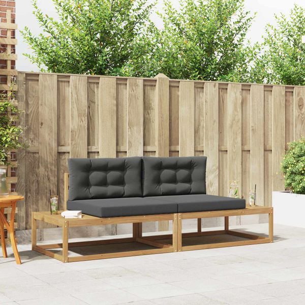 vidaXL Záhradná súprava gaučov Biela 230,5 x 83 x 73 cm Polyester