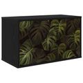 vidaXL Nástenný TV kabinet ELBURG 69 x 33 x 40 cm Čierny dub