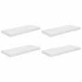 vidaXL Plávajúce nástenné police 4 ks, lesklé biele 60x23,5x3,8cm, MDF