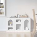 vidaXL Servírovacia skriňa ELST Vysoký lesk bielej 100 x 35 x 59 cm