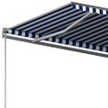 vidaXL Samostatne stojaca automatická markíza 300x250 cm modro-biela