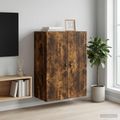vidaXL Nástenná skrinka Dymový dub 66 x 34,5 x 90 cm Kompozitné drevo