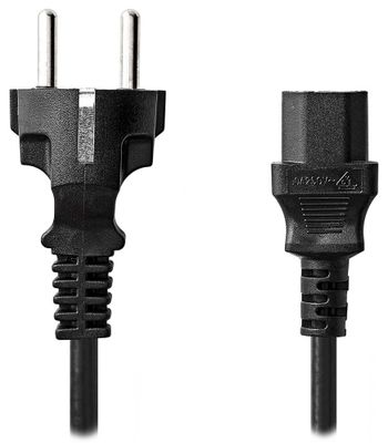 Nedis CEGL10030BK20 - Napájací Kabel  | Typ F Zástrčka | IEC-320-C13 | Priamy | Priamy | 2 m | Čierna Kábel, napájací, 230V, prípojný 10A, konektor IEC-320-C13, priama zástrčka Schuko, 2m, čierny