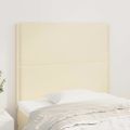 vidaXL Čelo postele krémové 80x5x118/128 cm umelá koža