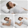 vidaXL Spací vankúš 70 x 36 x 11,5 cm Stredný Pamäťová pena Biela
