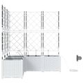 vidaXL Záhradný kvetináč 5 ks Biela 120 x 120 x 142 cm PP