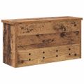 vidaXL Vešiak na stenu Nástenná montáž Staré drevo 50 x 16 x 26 cm