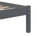vidaXL Posteľný rám sivý borovicový masív 100x200 cm
